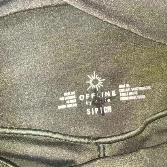 Offline by Aerie Green Real Me High Waisted V-Seam 7/8 Leggings Size S Short - Picture 8 of 11